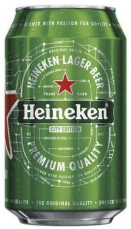 Heineken beer in tins