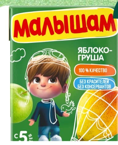 Малышам Сок яблоко-груша