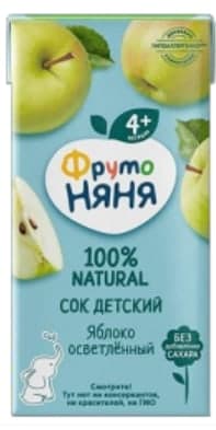 ФрутоНяня Сок из яблок осветленный, гипоаллергенный